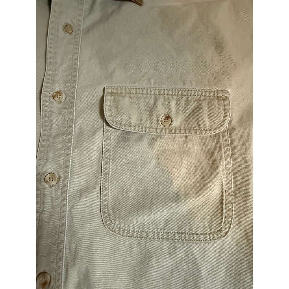 VNTG Banana Republic Safari Adventure Travel Utility Shirt L Beige Hong Kong - Picture 7 of 16